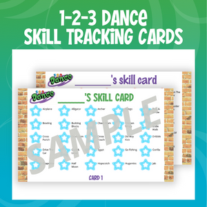 1-2-3 Dance + Skill Card Template